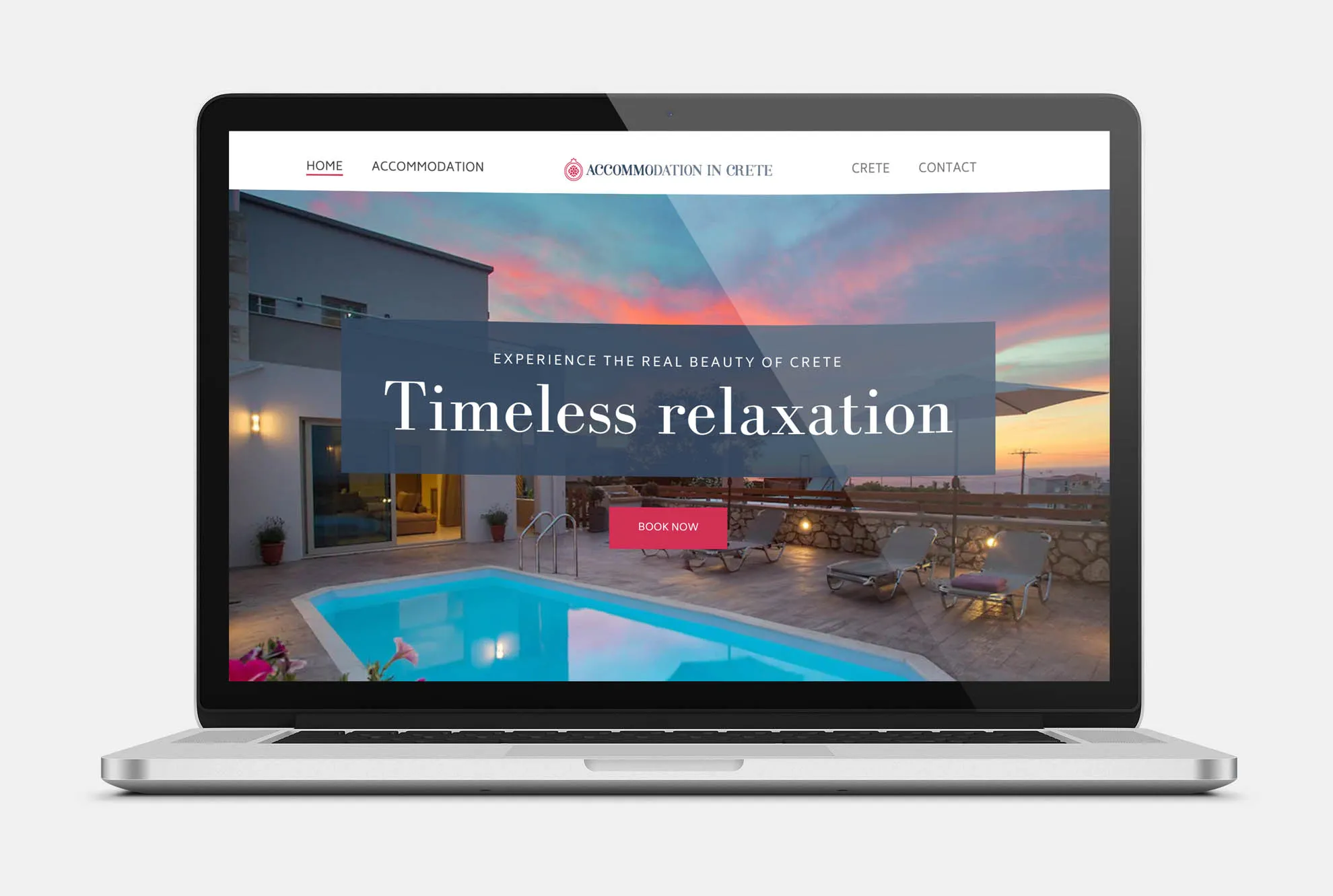 ACCOMMODATION IN CRETE Web Design mockup