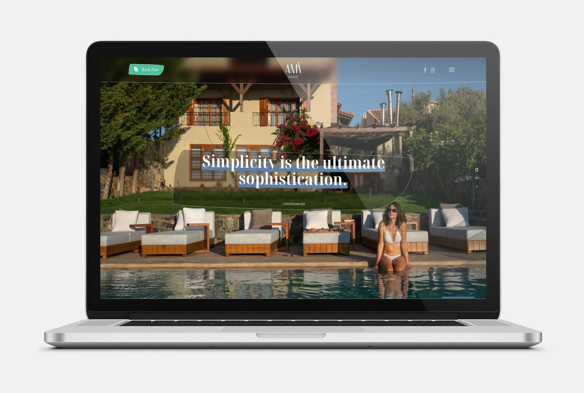 AMI MANOIR Web Design mockup