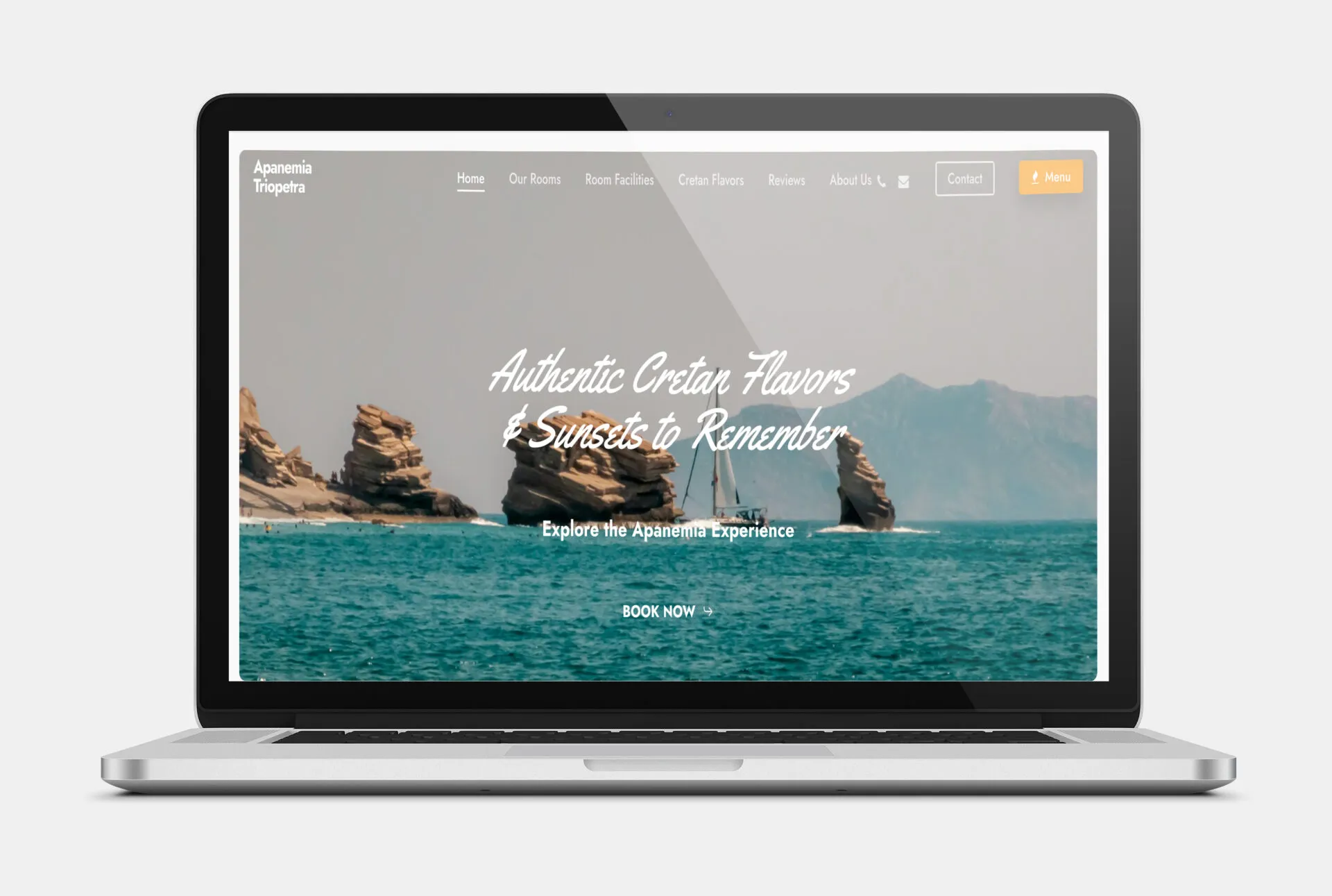 Apanemia Triopetra Web Design mockup