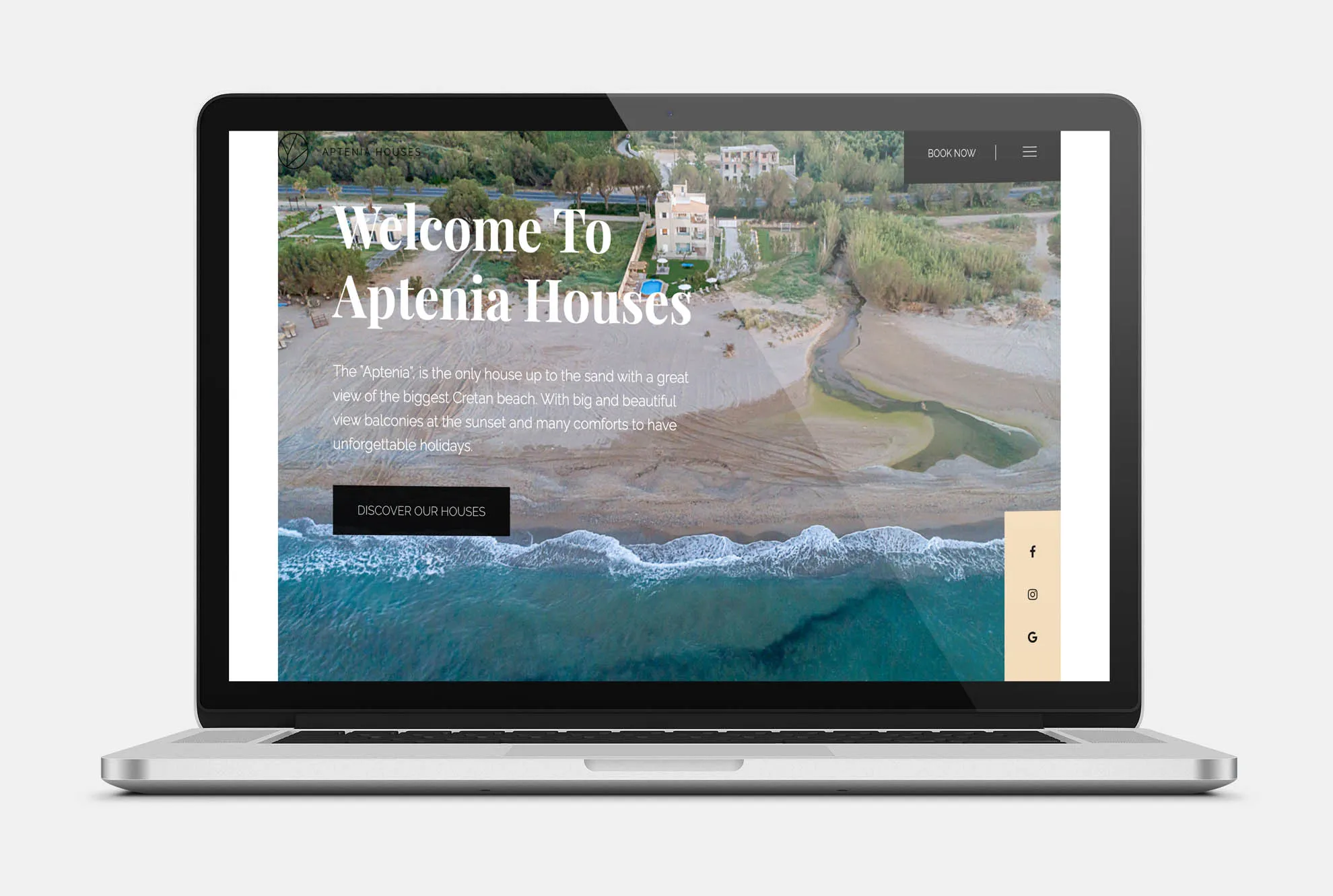 APTENIA HOUSES Web Design mockup