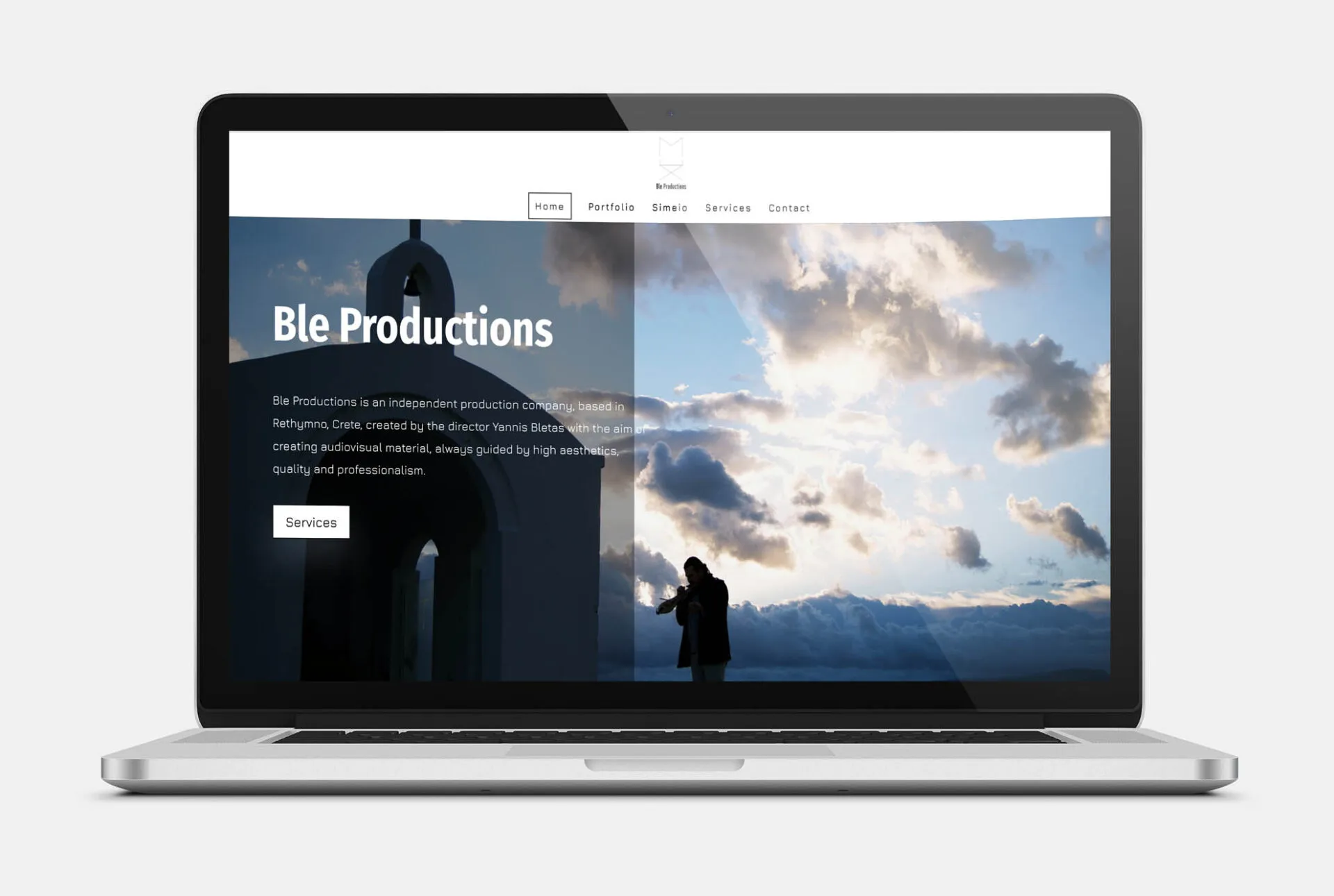 BLE PRODUCTIONS Web Design mockup