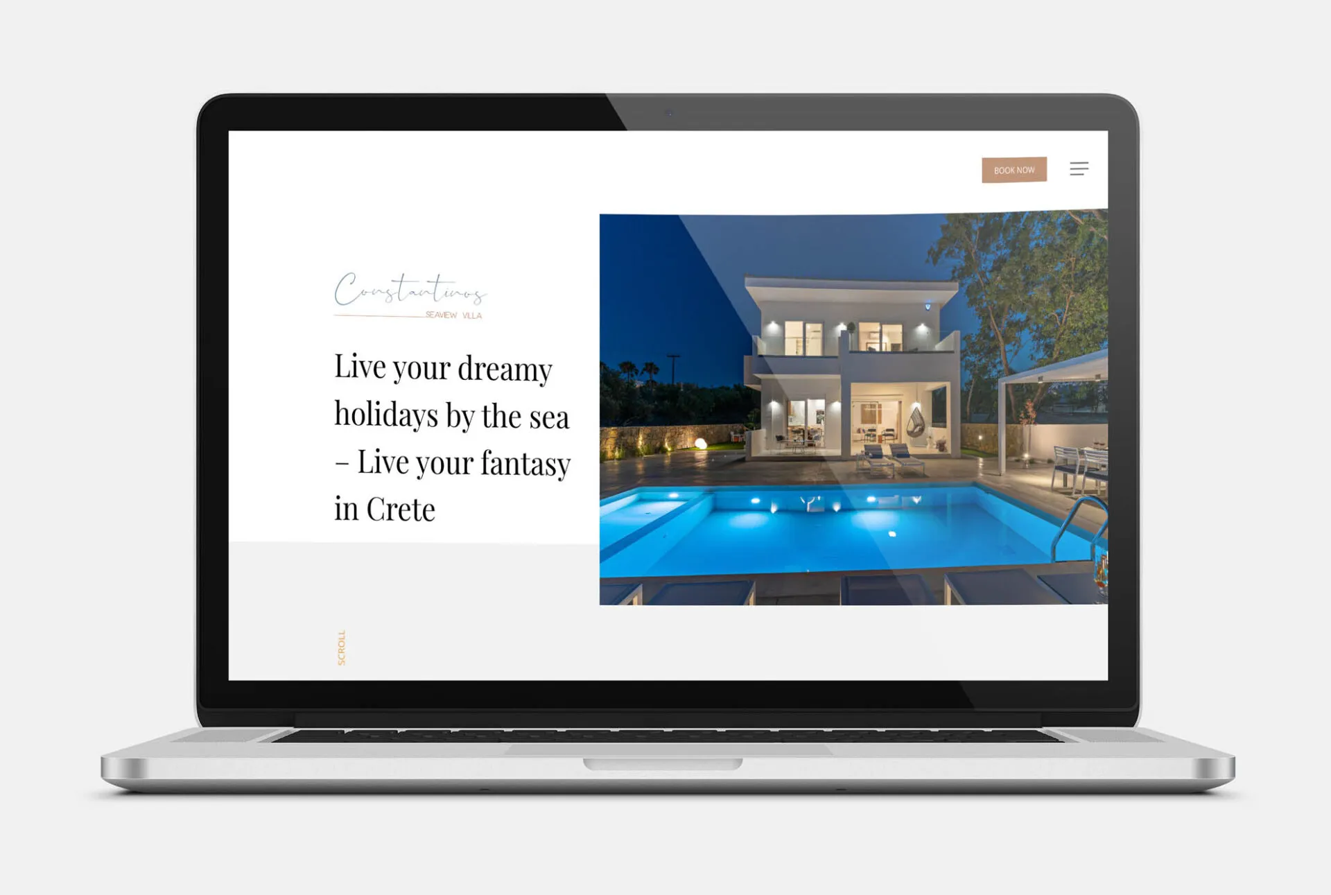 CONSTANTINOS VILLA Web Design mockup