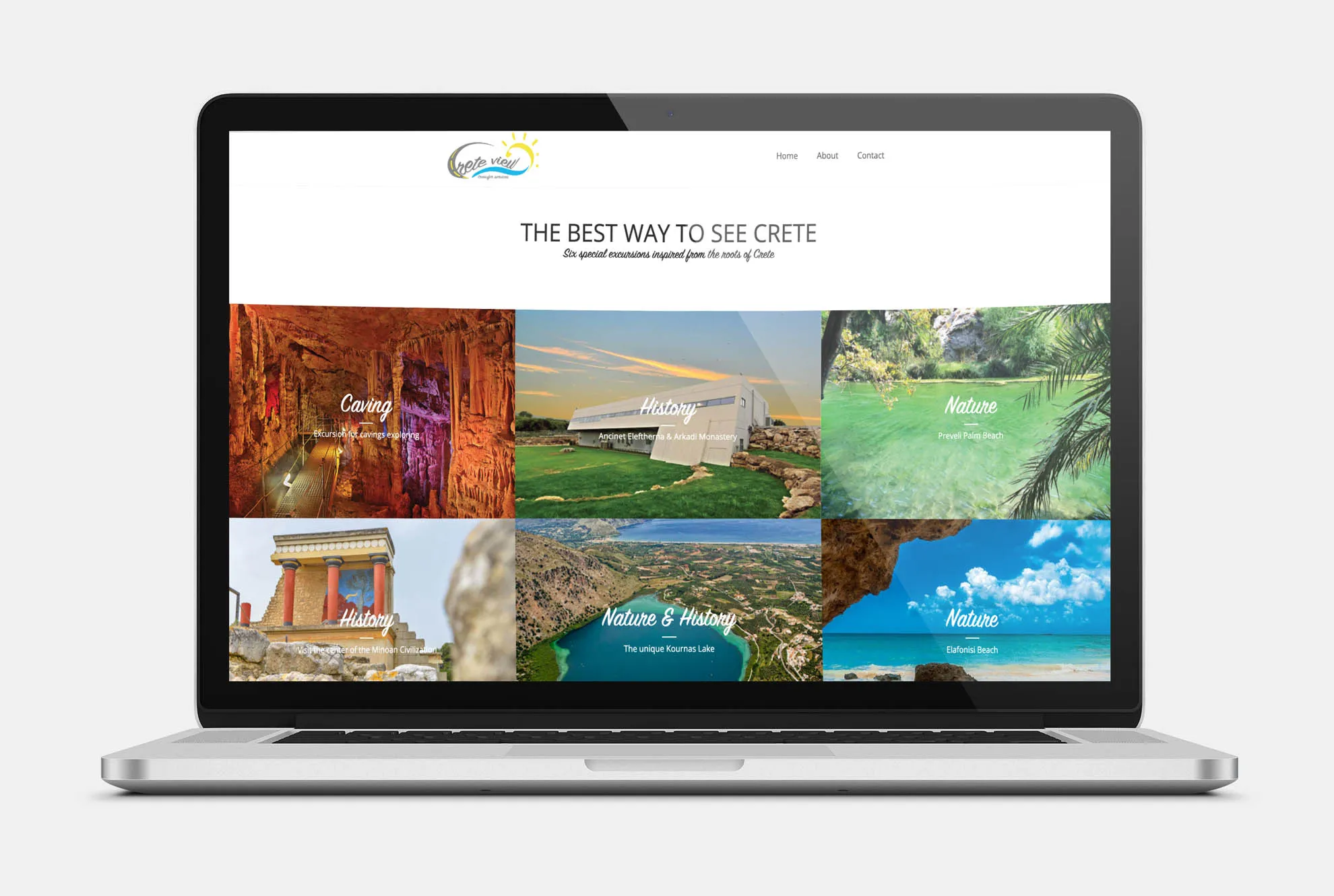 CRETE VIEW Web Design mockup