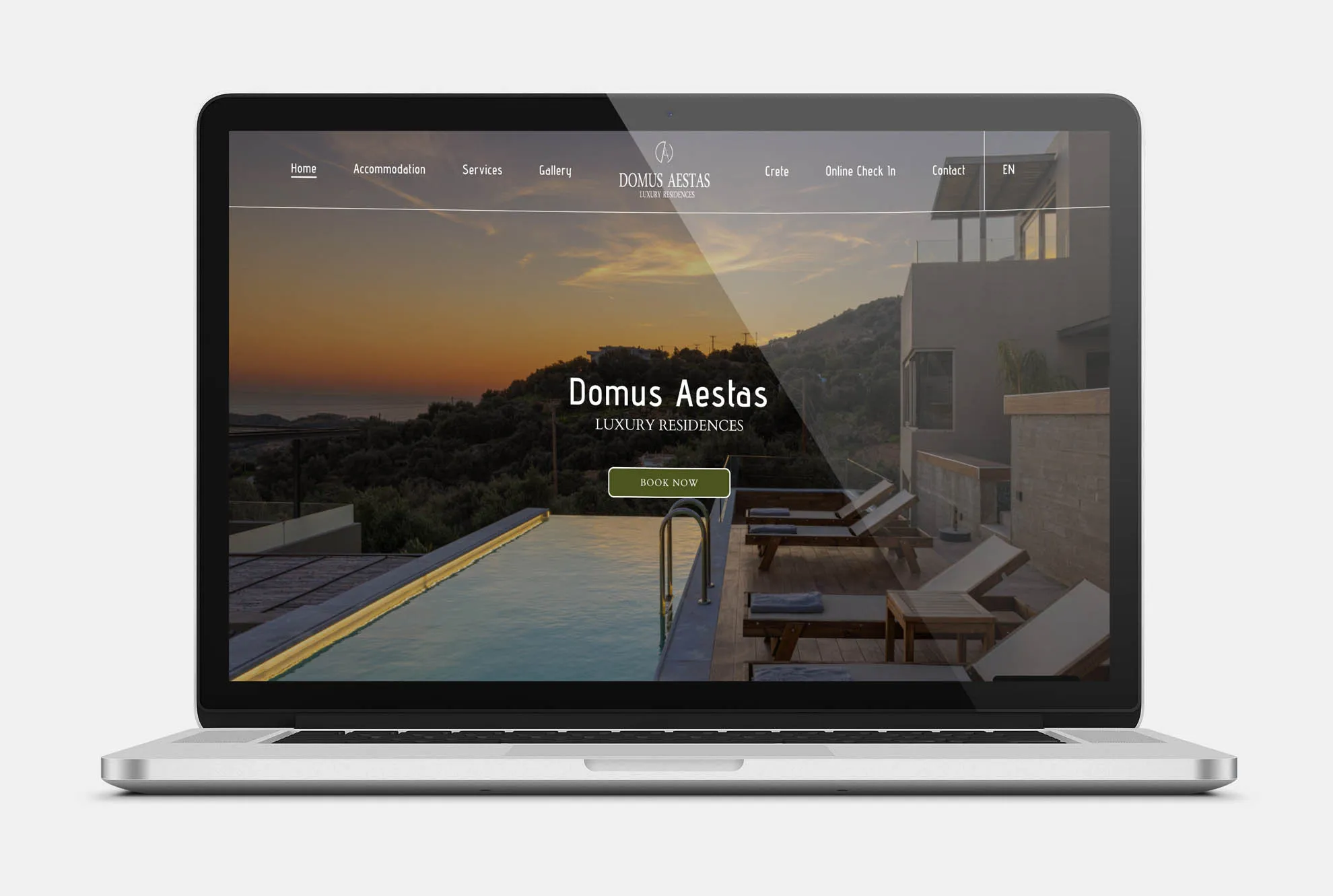 DOMUS AESTAS Web Design mockup