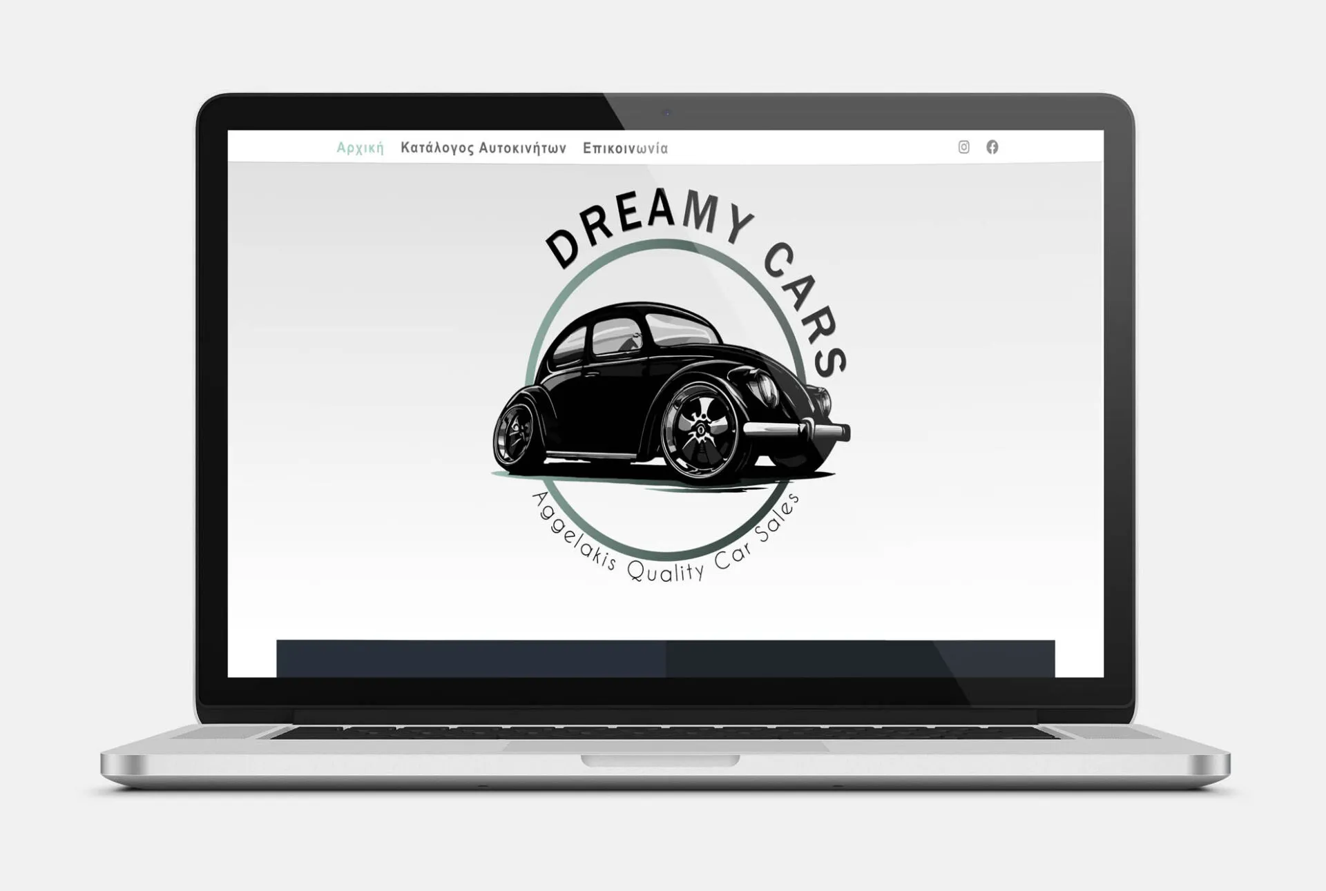 DREAMY CARS Web Design mockup