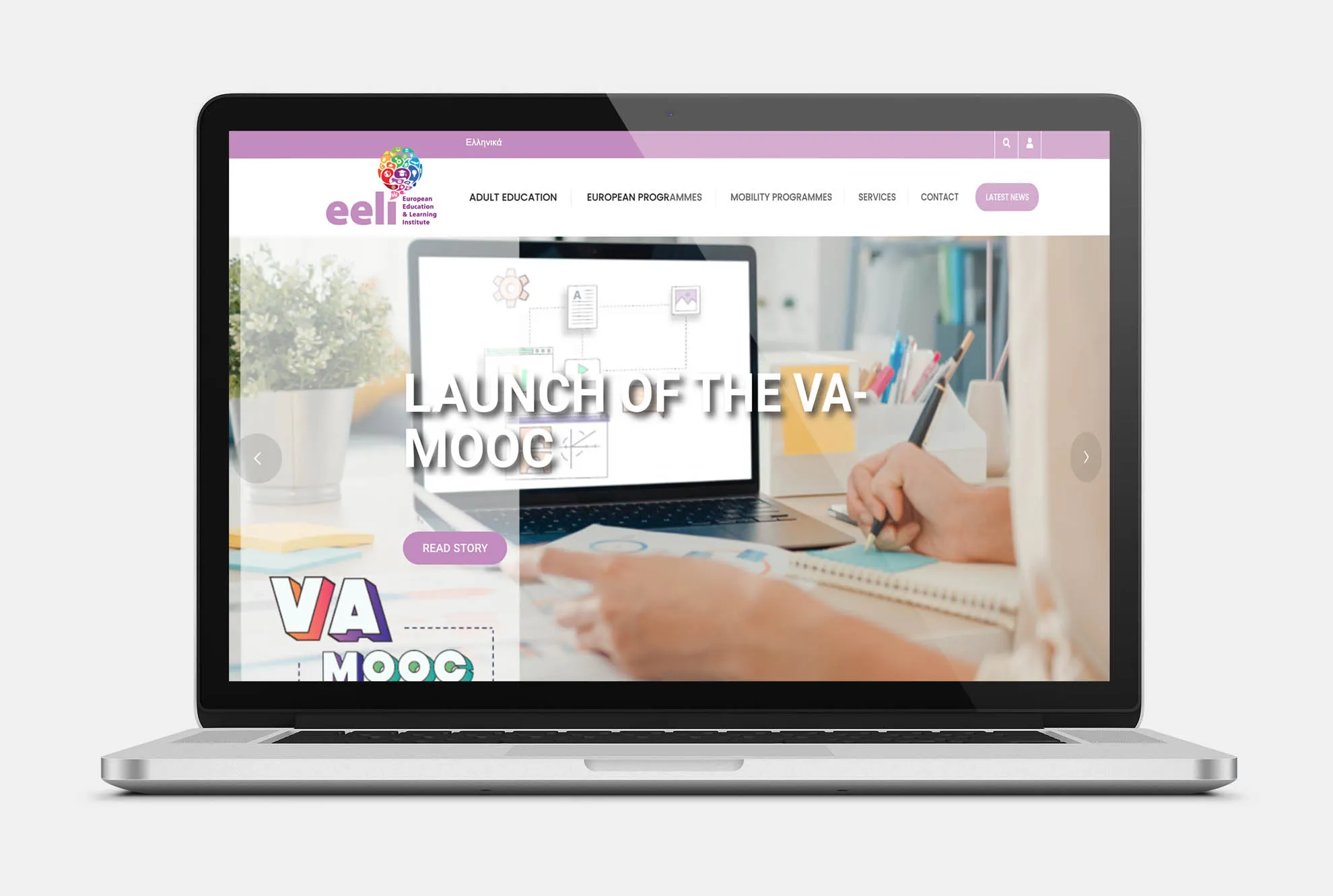 EELI EUROPEAN EDUCATION Web Design mockup