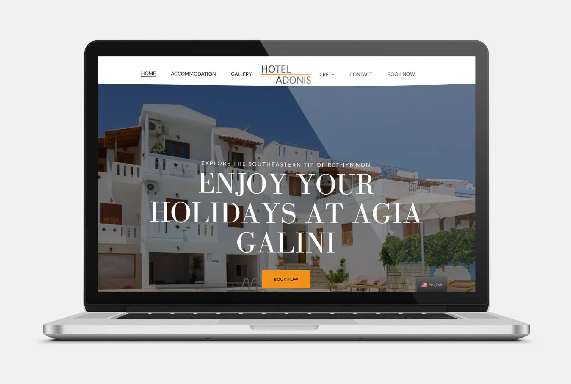 HOTEL ADONIS Web Design mockup