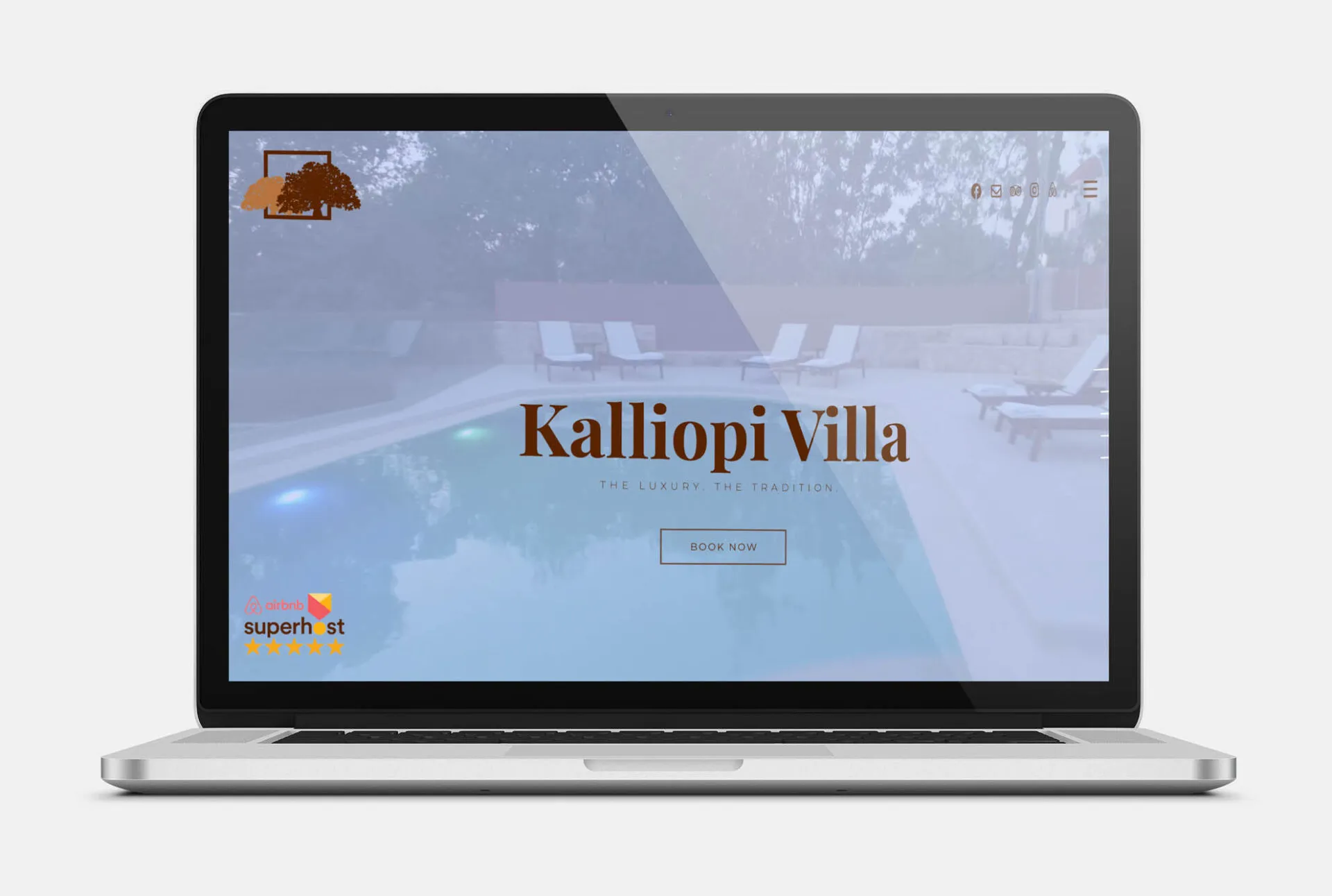 KALLIOPI VILLA Web Design mockup