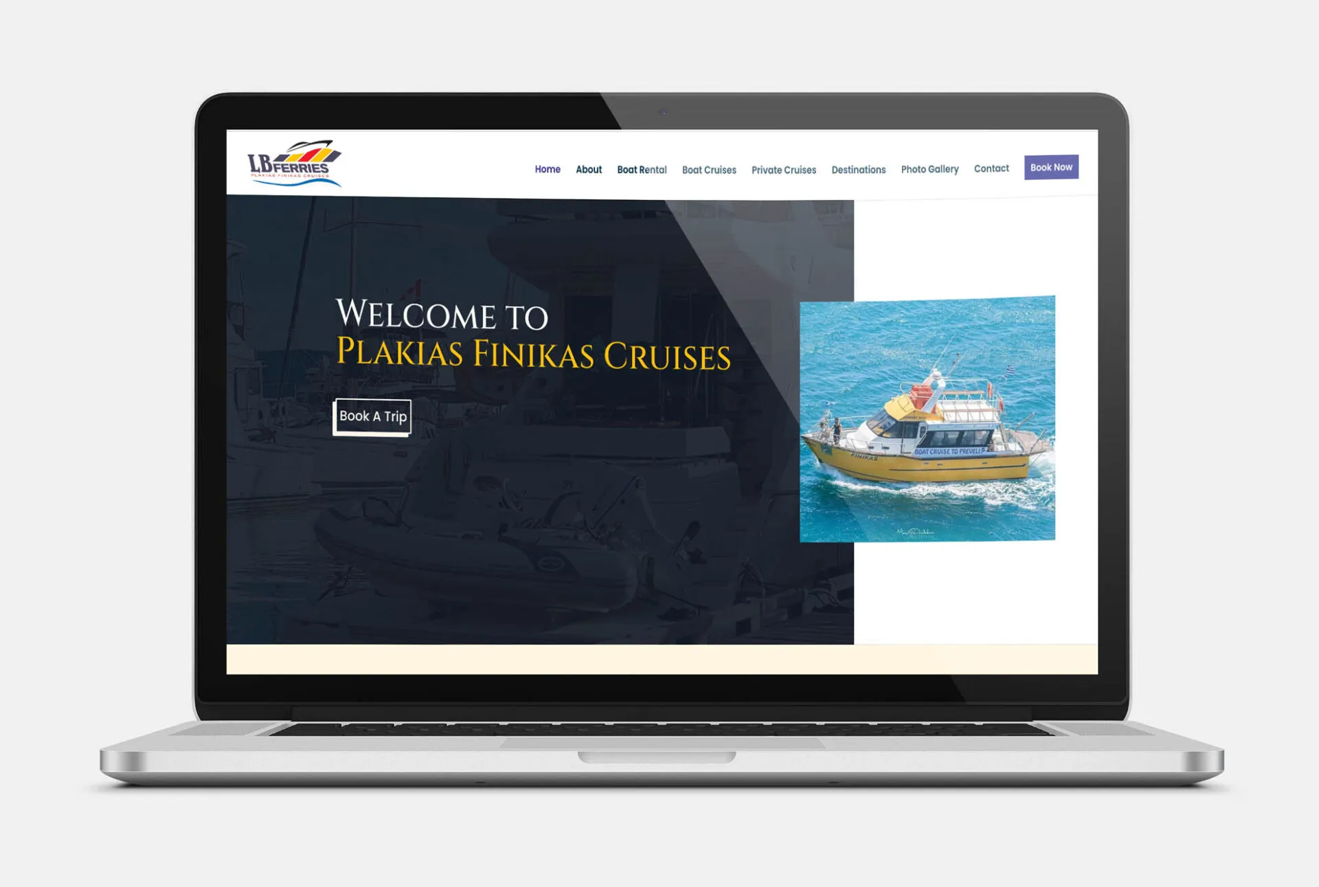 LBFERRIES Web Design mockup