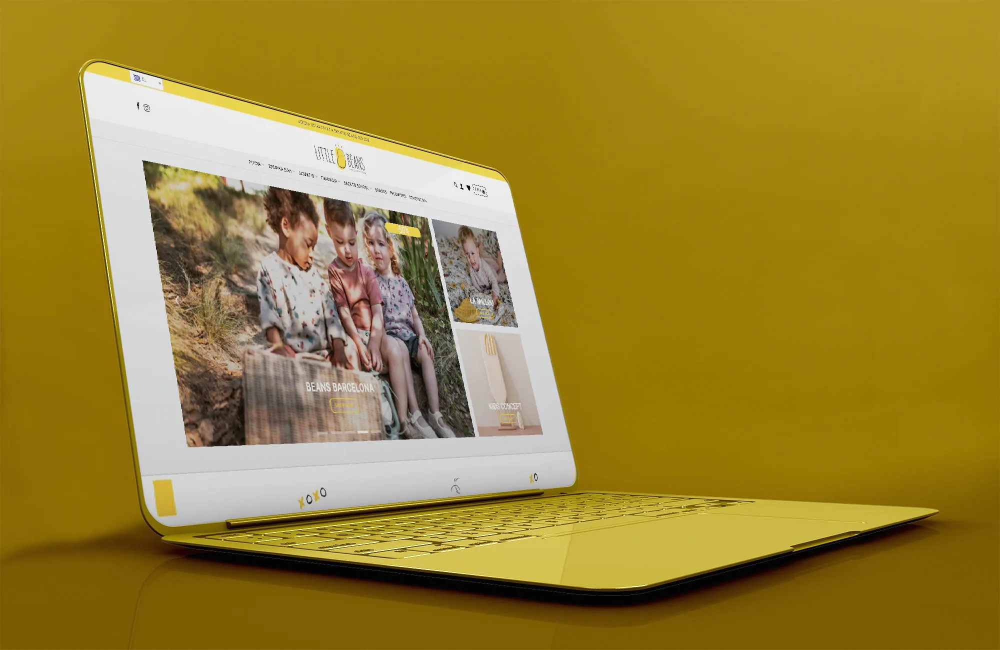 LITTLE BEANS Web Design mockup