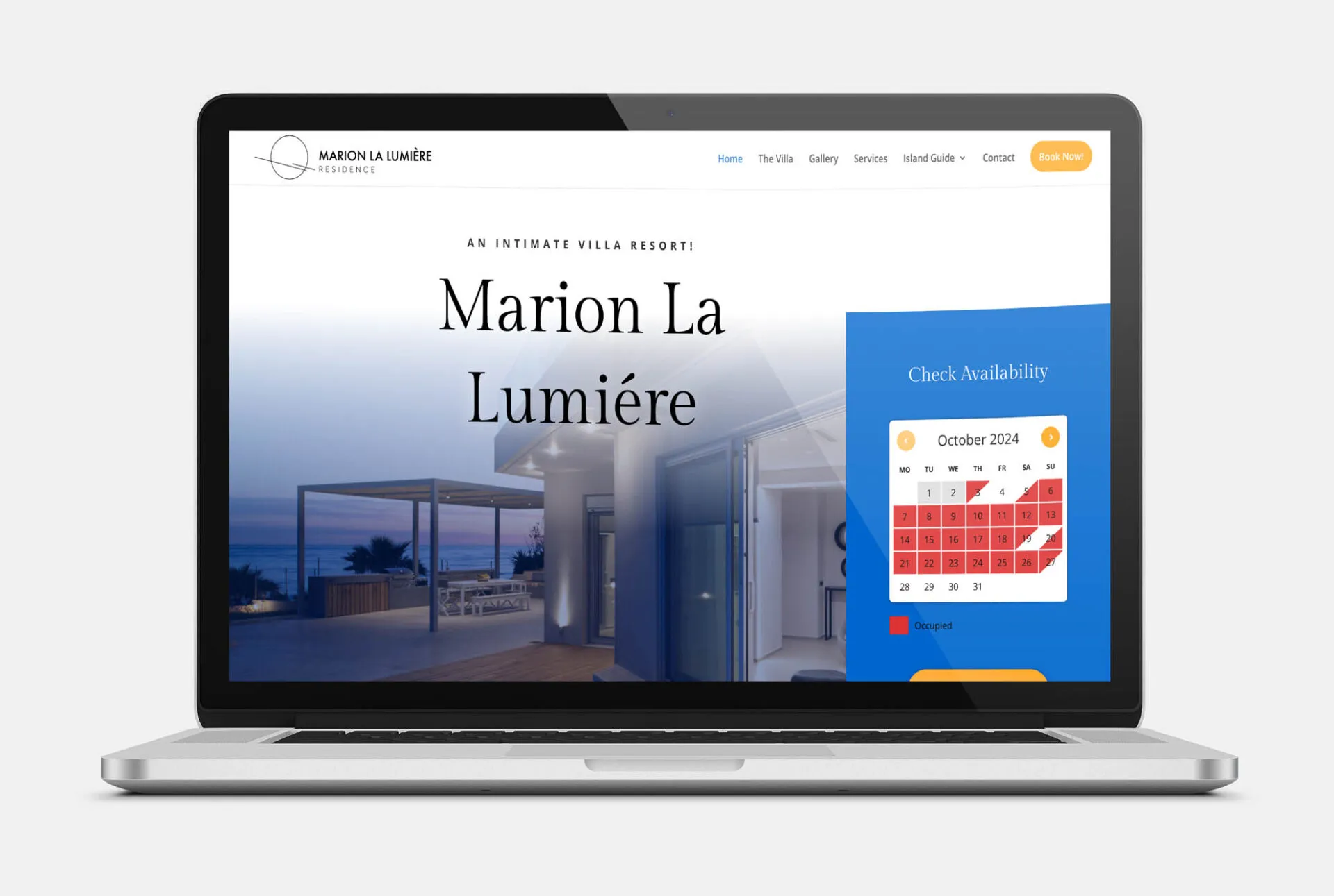 MARION LA LUMIÉRE Web Design mockup