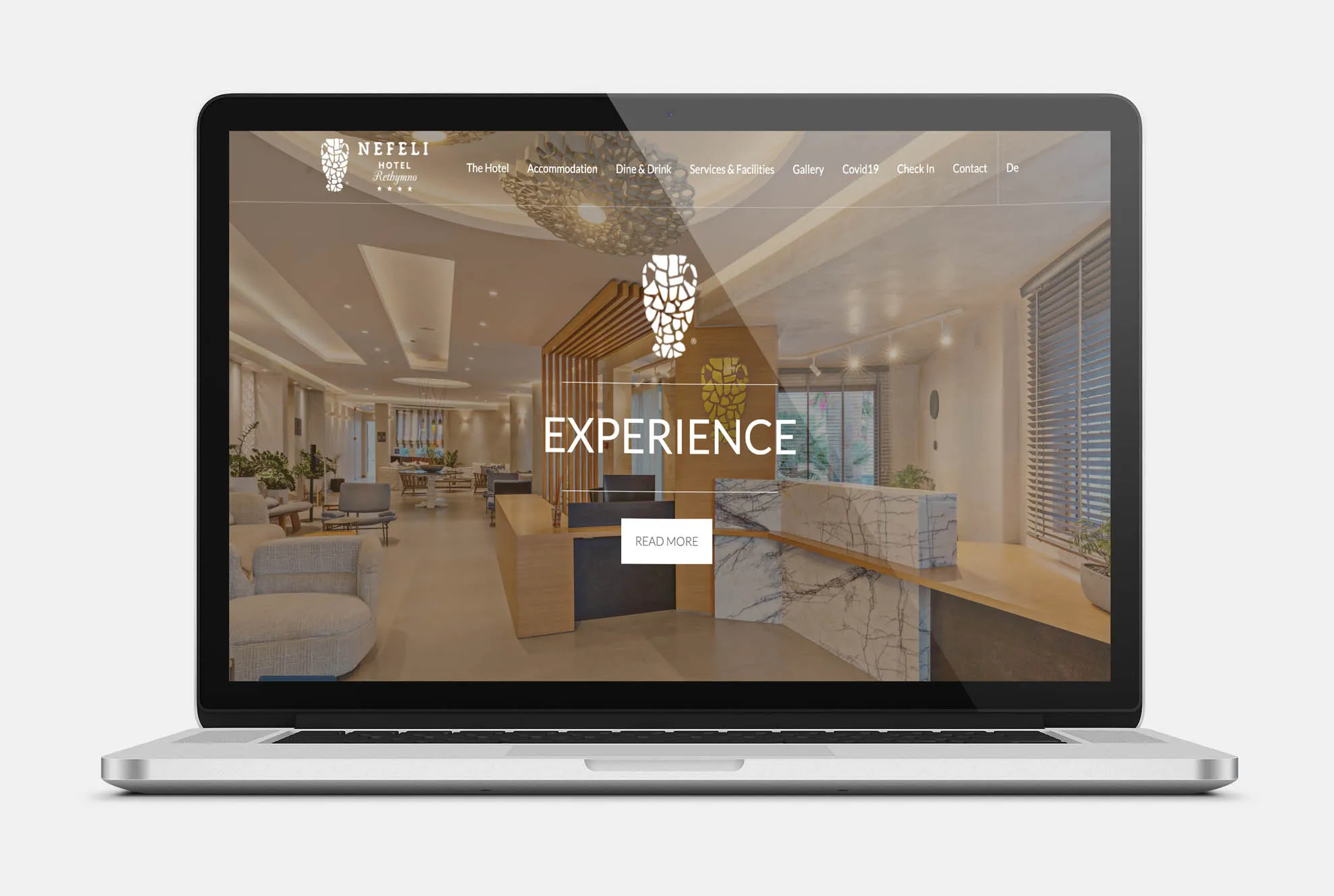 NEFELI-HOTEL Web Design mockup