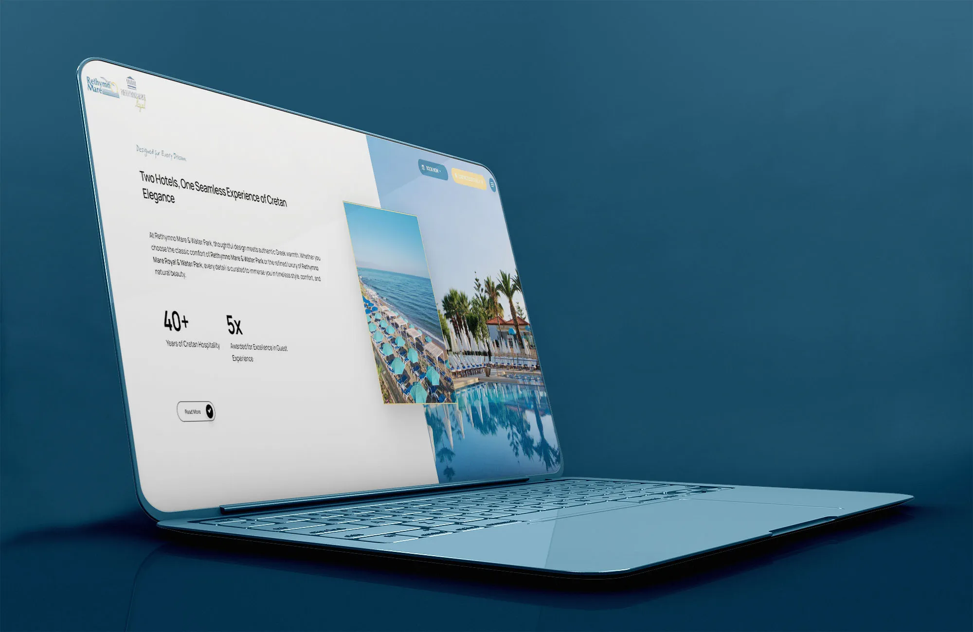 Rethymno Mare Web Design mockup