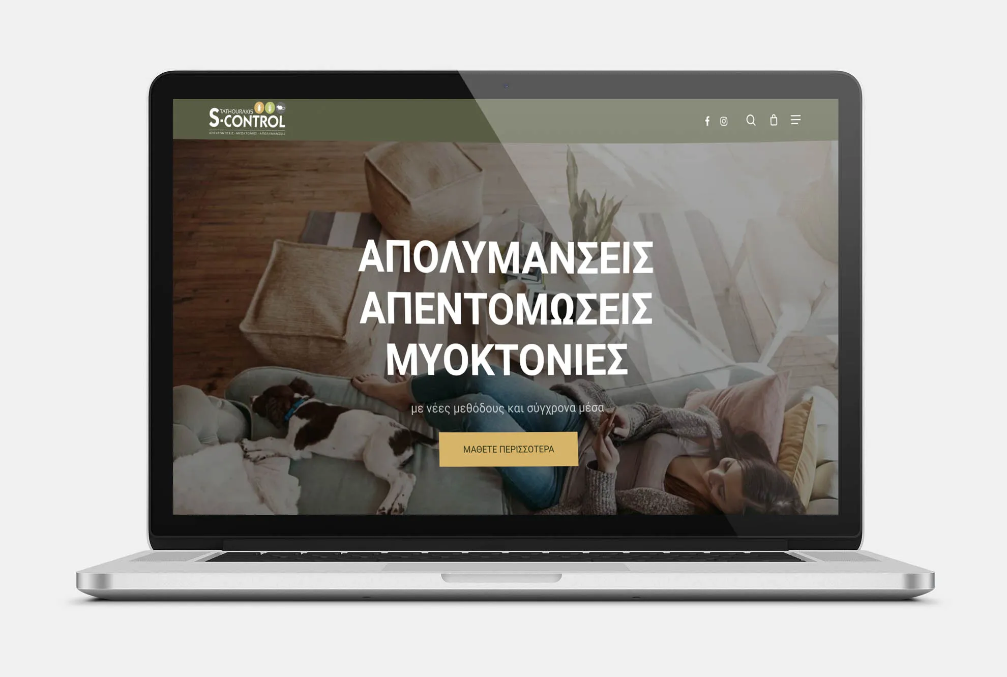 S-CONTROL Web Design mockup