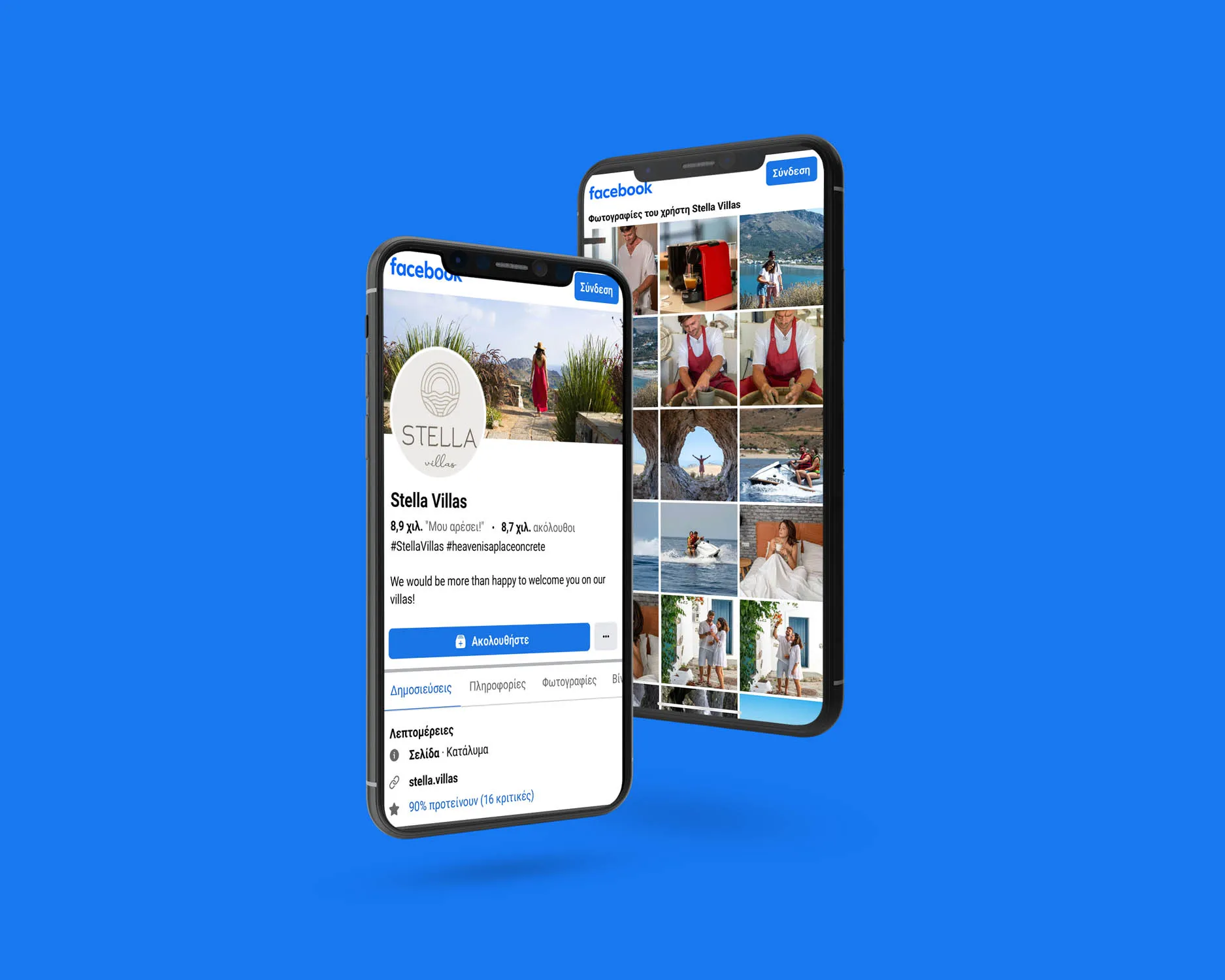 STELLA VILLAS Social Media mockup