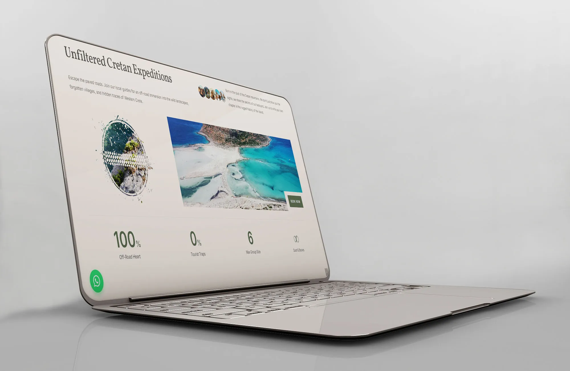Traces of Crete Web Design mockup
