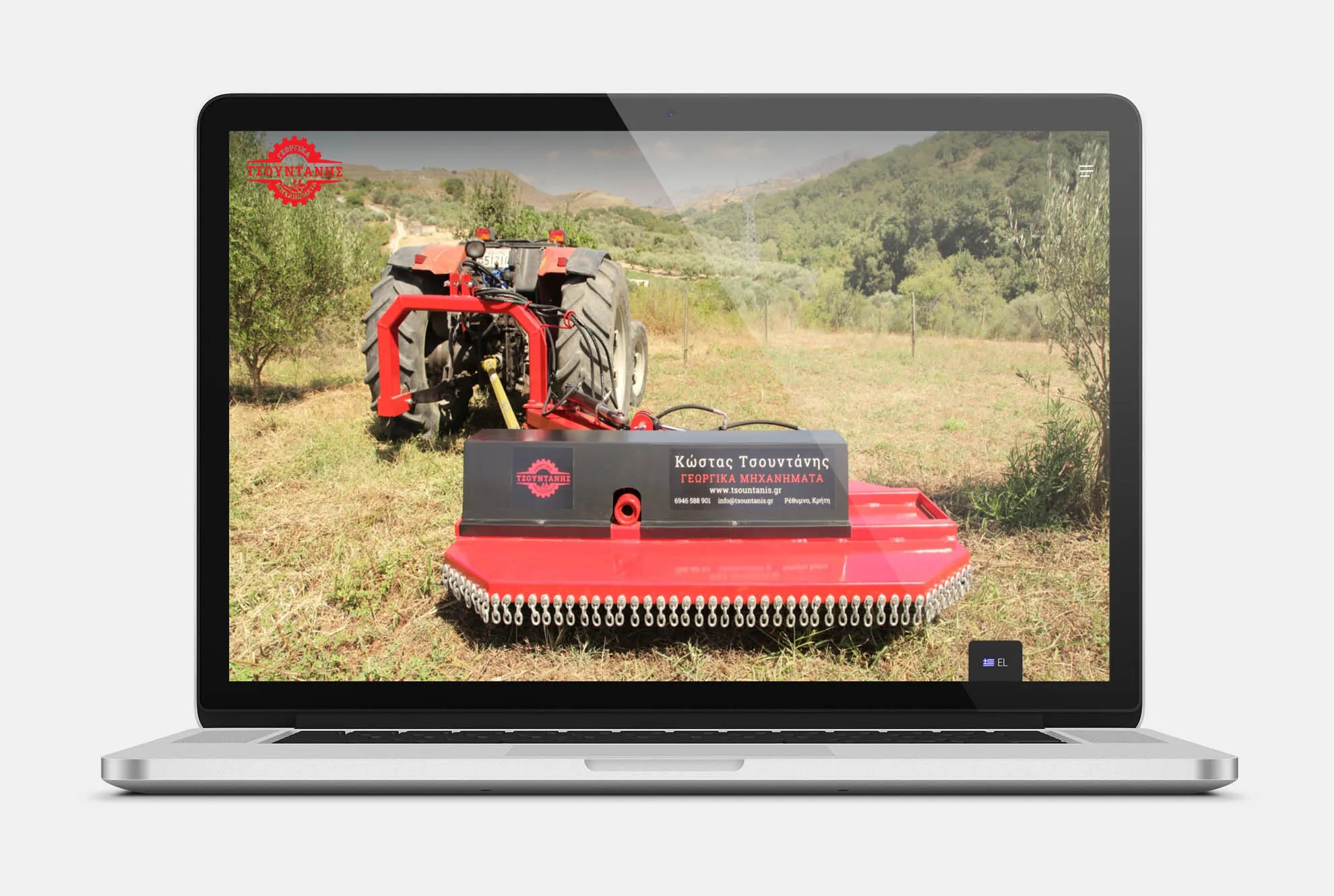 ΤΣΟΥΝΤΑΝΗΣ – ΓΕΩΡΓΙΚΑ ΜΗΧΑΝΗΜΑΤΑ Web Design mockup