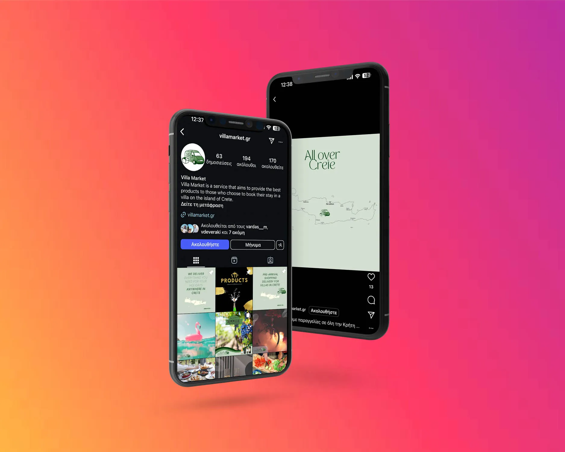 VILLA MARKET Social Media mockup